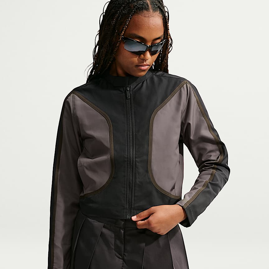 Nike Sportswear Women's Slim Long-Sleeve Checked Mesh Top. Nike RO